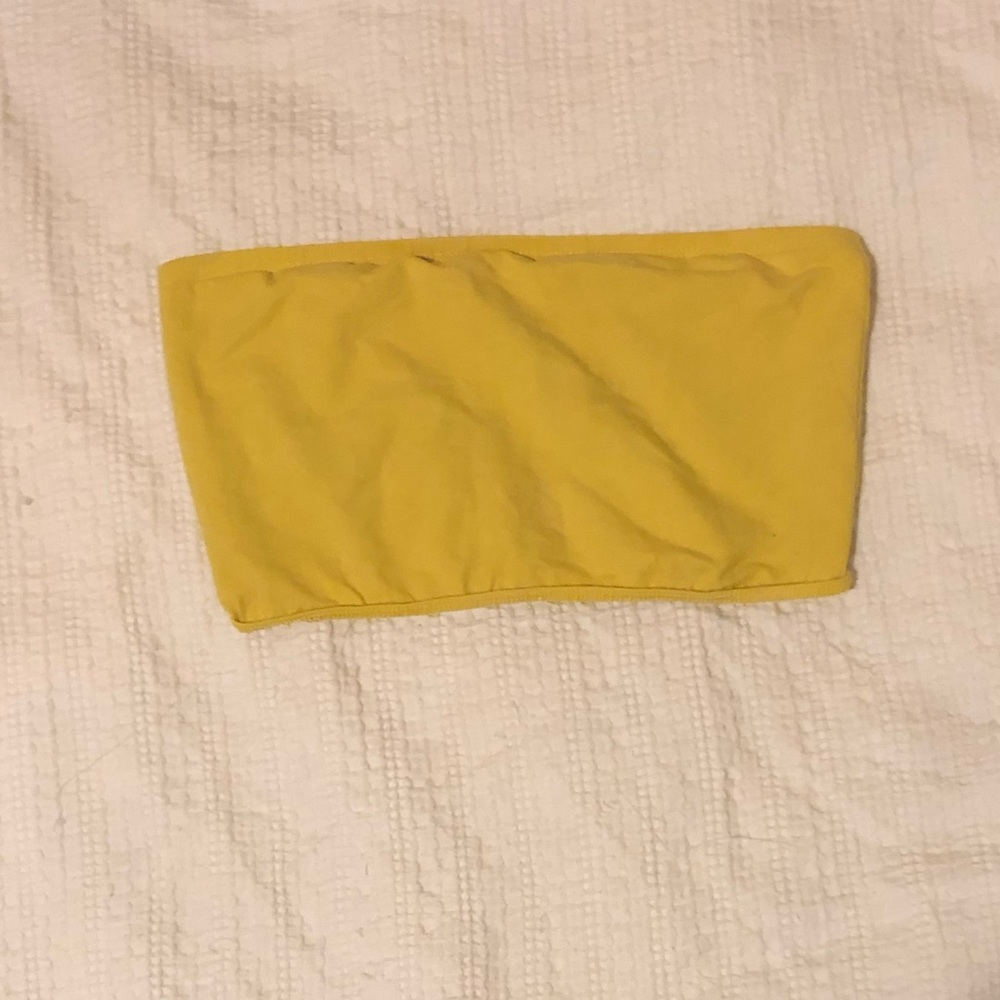 Yellow bandeau top from Los Angeles Apparel